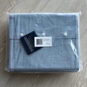 Ralph Lauren Workshirt Chambray California King Extra Deep Fitted Sheet Blue